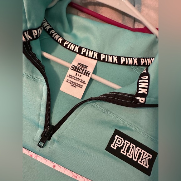Victoria's Secret PINK Aqua and Black Pullover - Picture 4 of 5